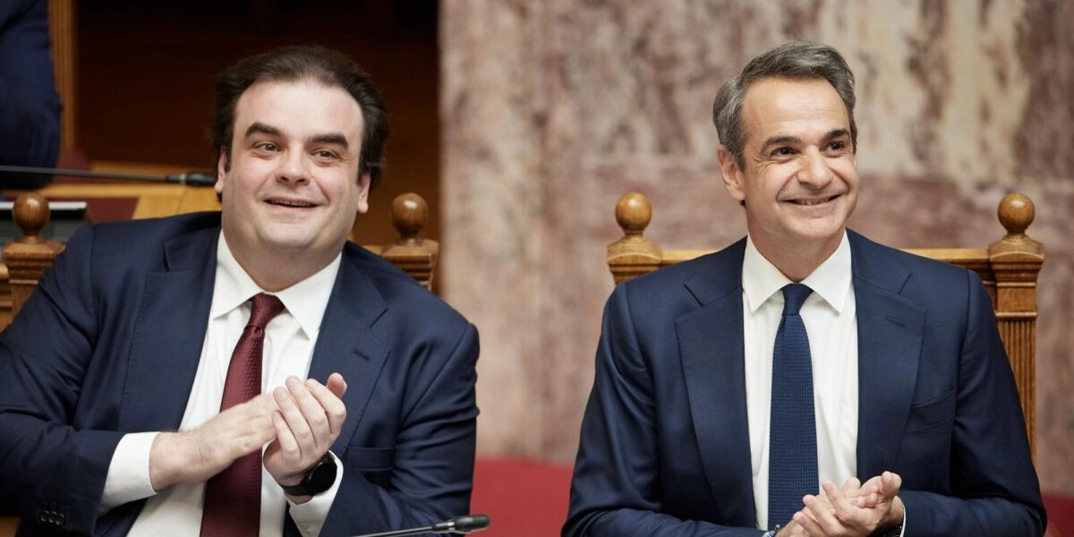 Ο Κυριάκος Μητσοτάκης με τον Κυριάκο Πιερρακάκη