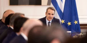 Ο Κυριάκος Μητσοτάκης στο Υπουργικό Συμβούλιο
