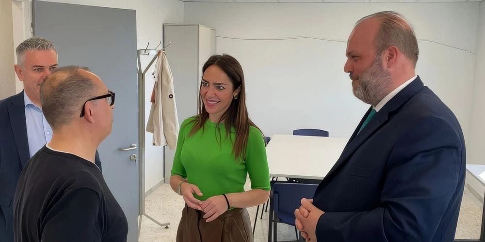 Η Δόμνα Μιχαηλίδου στη ΔΥΠΑ