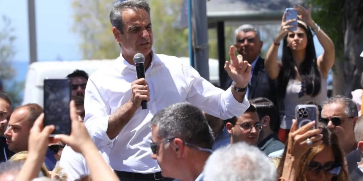Ο Κυριάκος Μητσοτάκης στο Παλαιό Φάληρο
