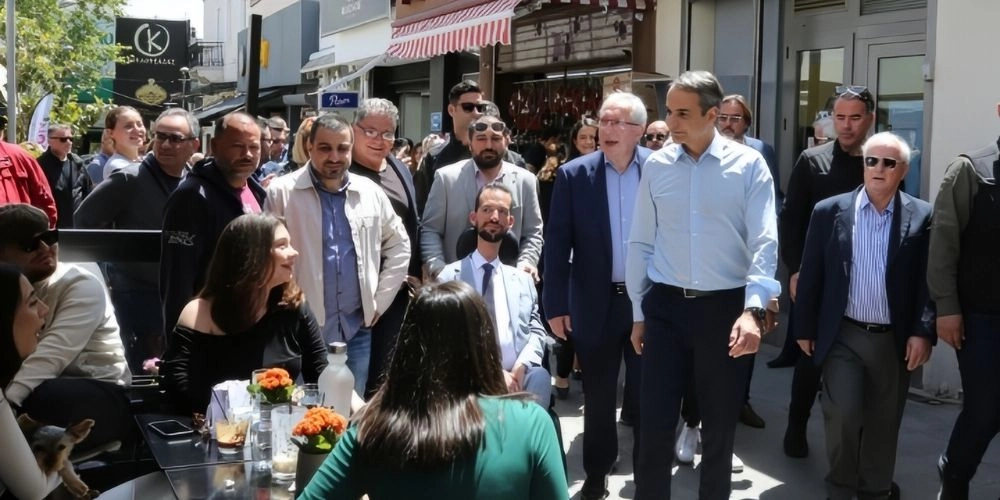 Ο Κυριάκος Μητσοτάκης στο Μαρούσι