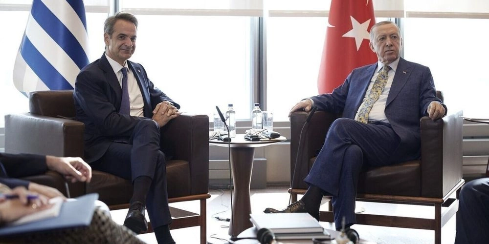 Ο Κυριάκος Μητσοτάκης και ο Ρετζέπ Ταγίπ Ερντογάν