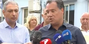 Ο Άδωνις Γεωργιάδης στο Καραμανδάνειο Νοσοκομείο Πατρών