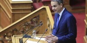 Ο Κυριάκος Μητσοτάκης στο Ελληνικό Κοινοβούλιο