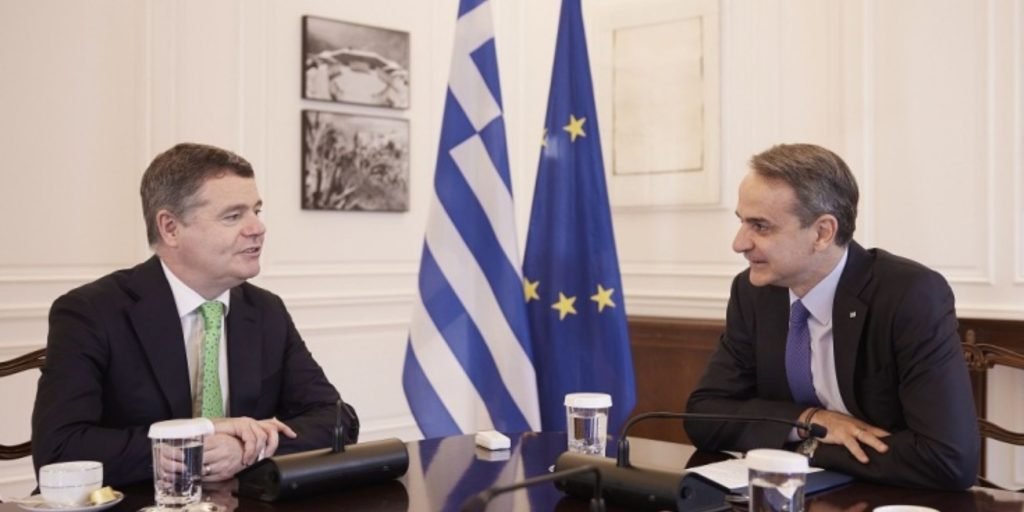Συνάντηση Κυριάκου Μητσοτάκη, με τον Πρόεδρο του Eurogroup