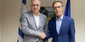 Ο Τάκης Θεοδωρικάκος με τον Πρόεδρο της ΔΕΘ