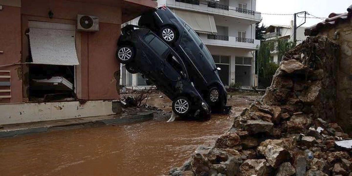 Πλημμύρα στη Μάνδρα το 2017