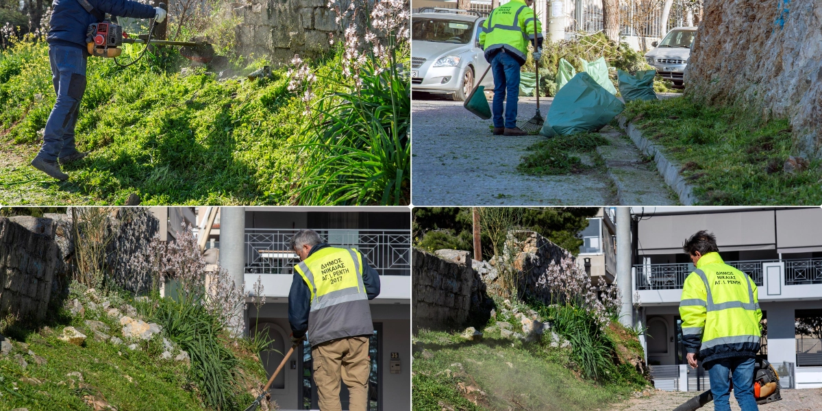 Δήμος Νίκαιας-Αγ.Ι.Ρέντη: Εργασίες καθαρισμού στο πάρκο Δόξης