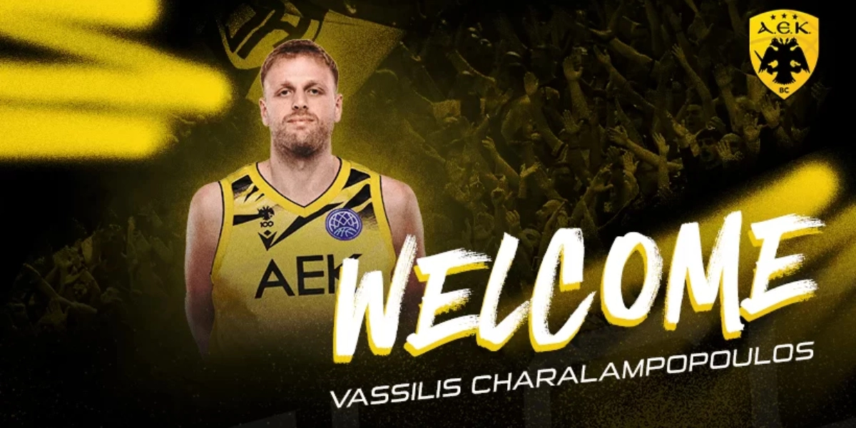 AEK BC: Ανακοίνωσε τον Βασίλη Χαραλαμπόπουλο με συμβόλαιο ενός έτους