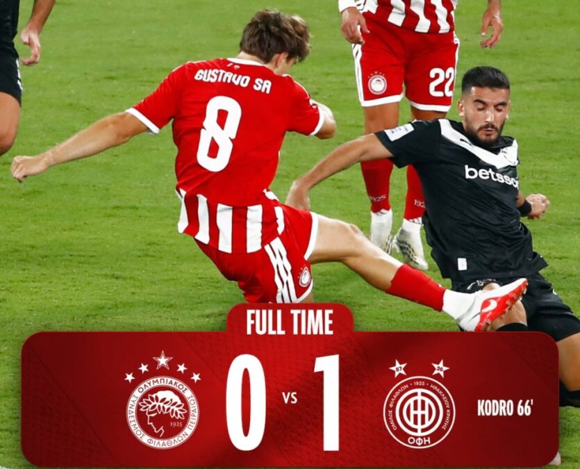 Ολυμπιακός-ΟΦΗ 0-1: Οι Κρητικοί έφυγαν θριαμβευτές από το «Γ.Καραϊσκάκης»